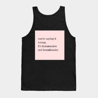 you're saying it wrong, pink Tank Top